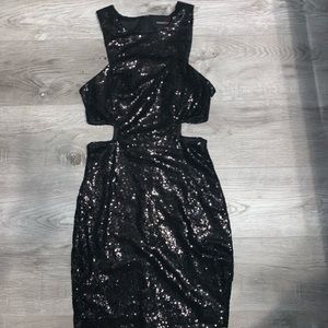 Black sequin dress